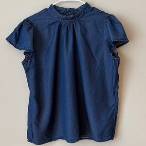 Ann Taylor Blue Lyocell Top